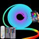 TUYA Neon LED Strip Lights 5V Neon Rope Light 72LEDs/M Silicone with Music Sync RGBIC Dreamcolor Chasing Strip Tape for Room