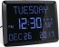 LED Digital Wall Clock Date Time Temperature Humidity LED Display Desktop Alarm Clock Large Screen Clock for Bedroom Living Room