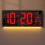 LED Digital Wall Clock Date Time Temperature Humidity LED Display Desktop Alarm Clock Large Screen Clock for Bedroom Living Room