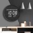 LED Digital Wall Clock Date Time Temperature Humidity LED Display Desktop Alarm Clock Large Screen Clock for Bedroom Living Room