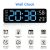 Digital Wall Clock Large LED Screen Time Week Temperature Humidity Display Electronic Alarm Clock For Bedroom Living Room