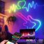 Tuya Smart LED Neon Strip Lights DC 12V Dreamcolor RGB Lamp Tape 1m 2m 3m 4m 5m Remote APP Control Music Sync Room Decoration