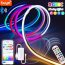 Tuya Smart LED Neon Strip Lights DC 12V Dreamcolor RGB Lamp Tape 1m 2m 3m 4m 5m Remote APP Control Music Sync Room Decoration