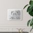 LED Digital Wall Clock Date Time Temperature Humidity LED Display Desktop Alarm Clock Large Screen Clock for Bedroom Living Room